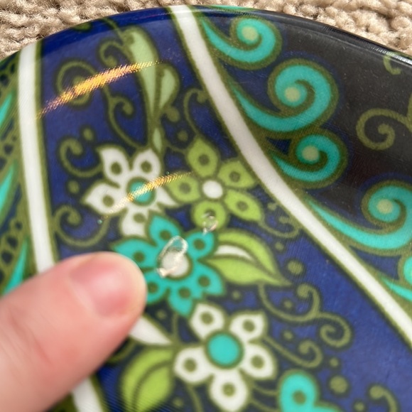 Cute melamine serving tray platter rhythm and blues paisley - Picture 3 of 6